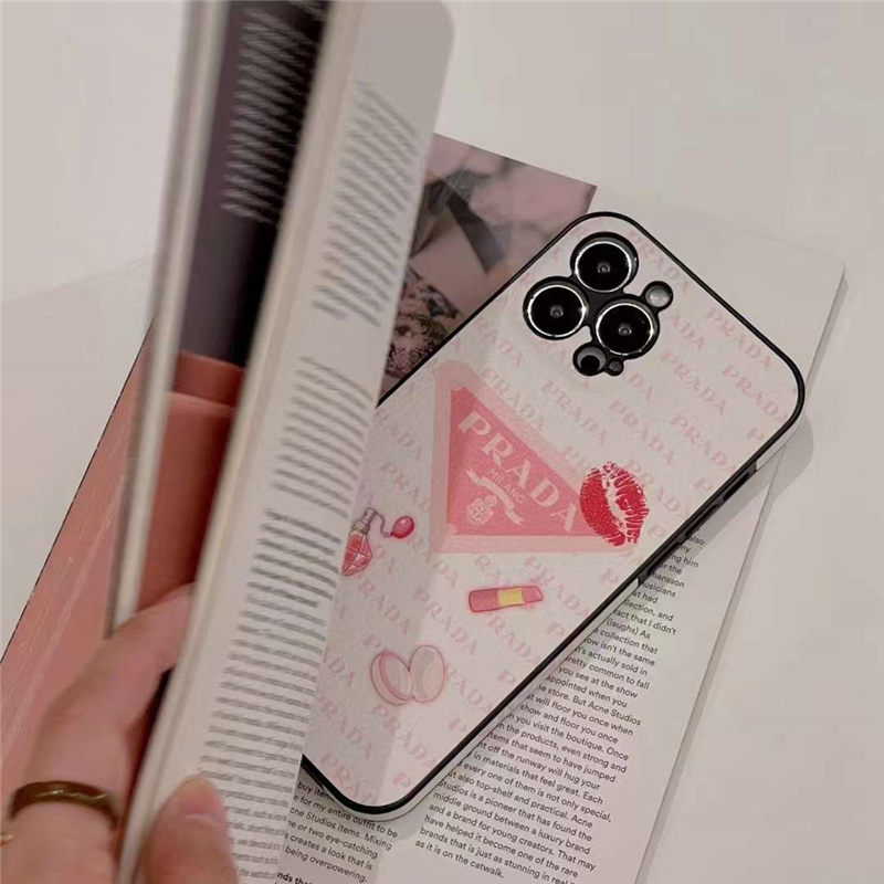 prada スマホケース iphone16 プラダ アイフォン ケース ピンク 