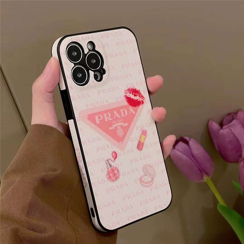 prada スマホケース iphone16 プラダ アイフォン ケース ピンク 