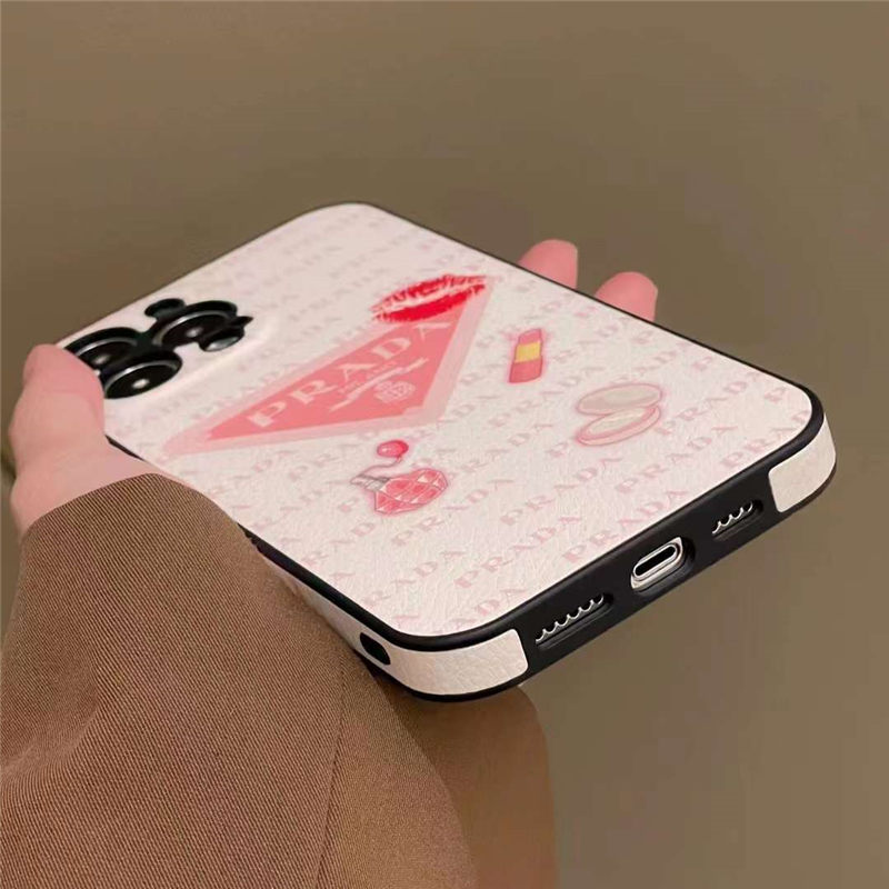prada スマホケース iphone16 プラダ アイフォン ケース ピンク 