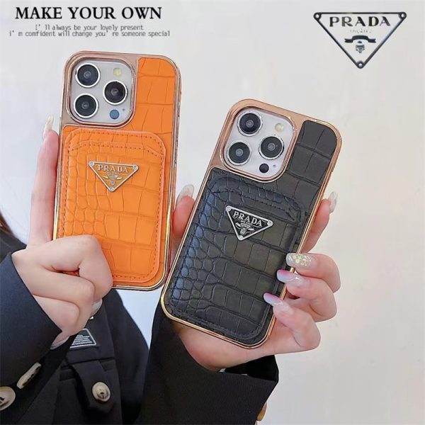 プラダ スマホ ケース iphone16e ケース ハイブランド prada アイホン16 ケース iphone16pro ケース カード 収納 iphone15/14/13 ケース ブランド 人気