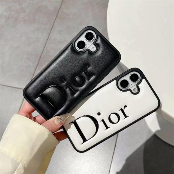 ディオール スマホ ケース dior 風 iphone16/16pro ケース 黒 白 iphone15/15pro ケース カップル お 揃い iphone14/13/12 ケース 高級 ブランド 携帯 ケース ハイ ブランド - 画像 (5)