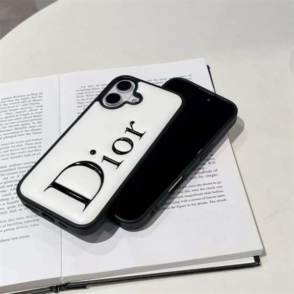 ディオール スマホ ケース dior 風 iphone16/16pro ケース 黒 白 iphone15/15pro ケース カップル お 揃い iphone14/13/12 ケース 高級 ブランド 携帯 ケース ハイ ブランド - 画像 (4)