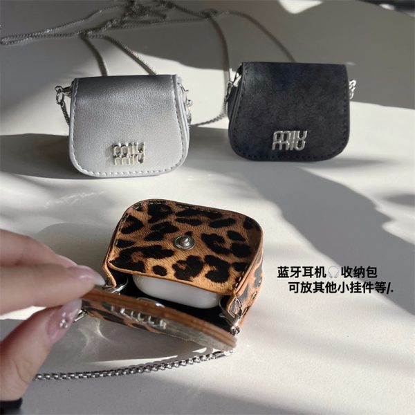 airpods ケース miumiu airpods pro ケース ハイ ブランド 安い ミュウ ミュウ コイン ケース ショルダー ミニ バッグ レディース 斜 めがけ バッグ 小さめ エア ポッツ ケース かわいい - 画像 (2)