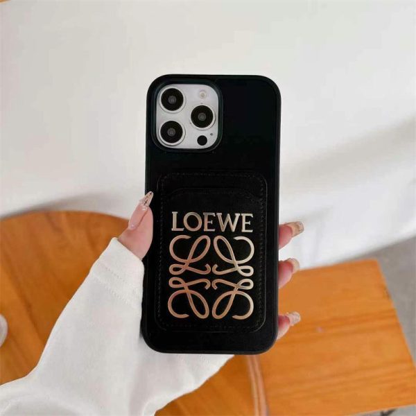 ロエベ iphone16/16pro ケース カード収納 loewe スマホケース iphone15/15pro ケース お揃い カップル iphone14/13 ケース 背面 収納 ハイ ブランド - 画像 (3)