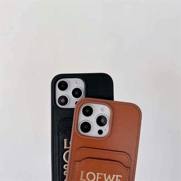 ロエベ iphone16/16pro ケース カード収納 loewe スマホケース iphone15/15pro ケース お揃い カップル iphone14/13 ケース 背面 収納 ハイ ブランド - 画像 (6)